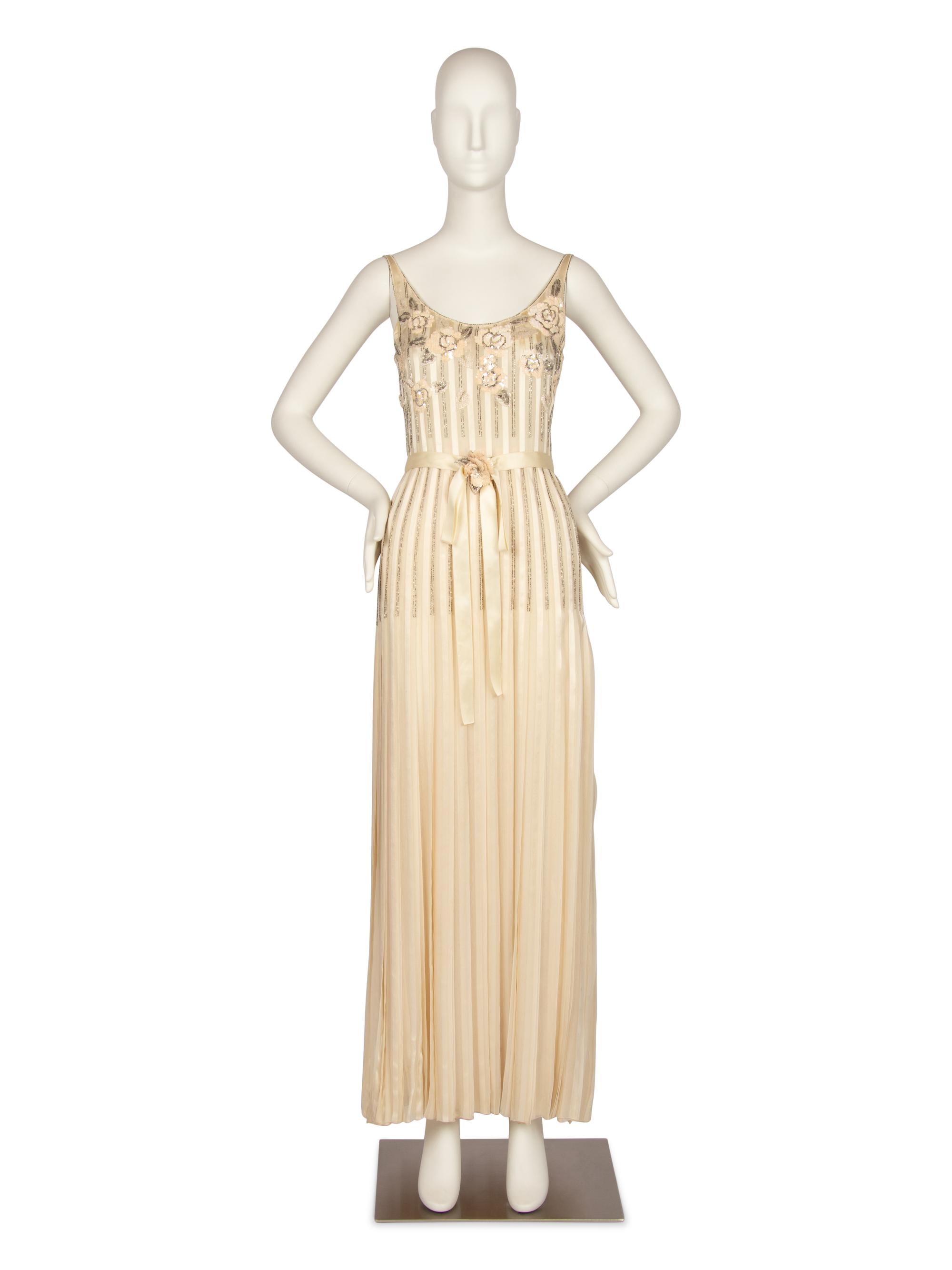 Christian Dior Beaded and Sequined Silk Jacket and Dress, 1980s