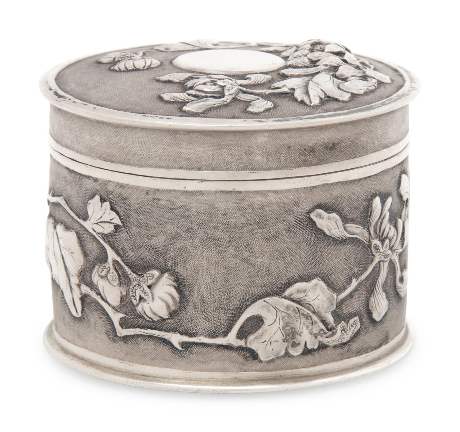 A Chinese Export Silver Covered Box