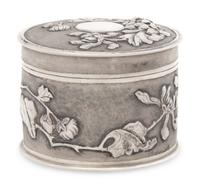 A Chinese Export Silver Covered Box