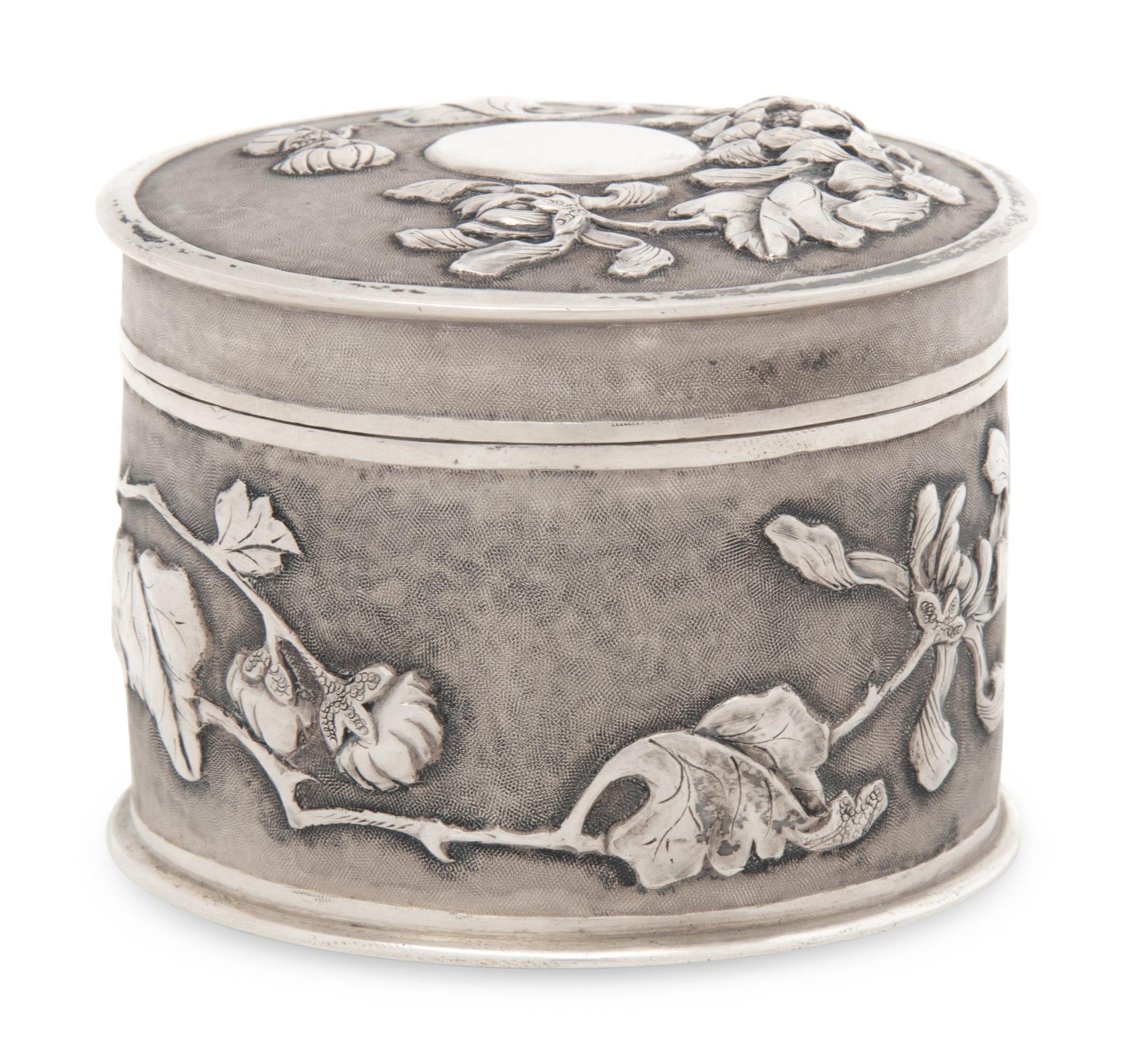 A Chinese Export Silver Covered Box