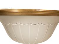 A Frosted Glass Dome Flush-Mount Ceiling Fixture