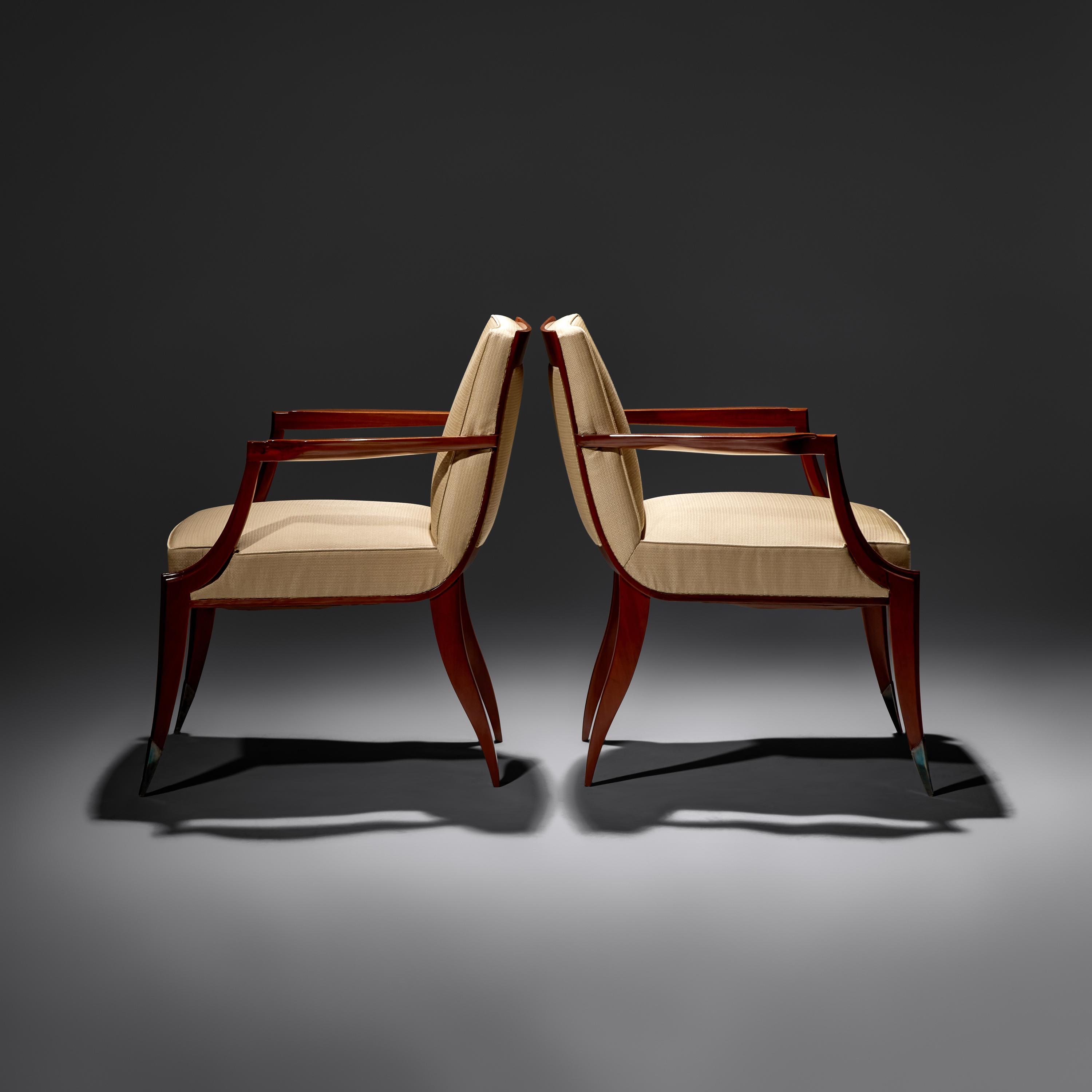 Lucien Rollin (French, 1906–1993) — Pair of Bridge Chairs