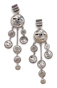 A Pair of Sterling Silver and 22 Karat Yellow Gold 'Palu' Enhancer/Pendants, John Hardy, 48.50 dwts.