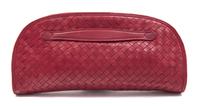 A Bottega Veneta Red Intrecciato Clutch, 13" x 6.5" x 1.5".