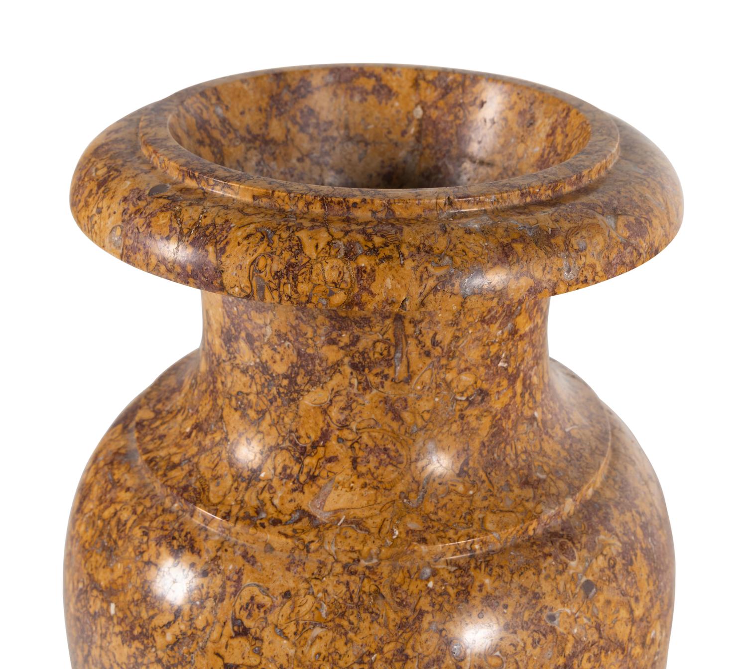 A Continental Brocatelle d'Espagne Marble Urn