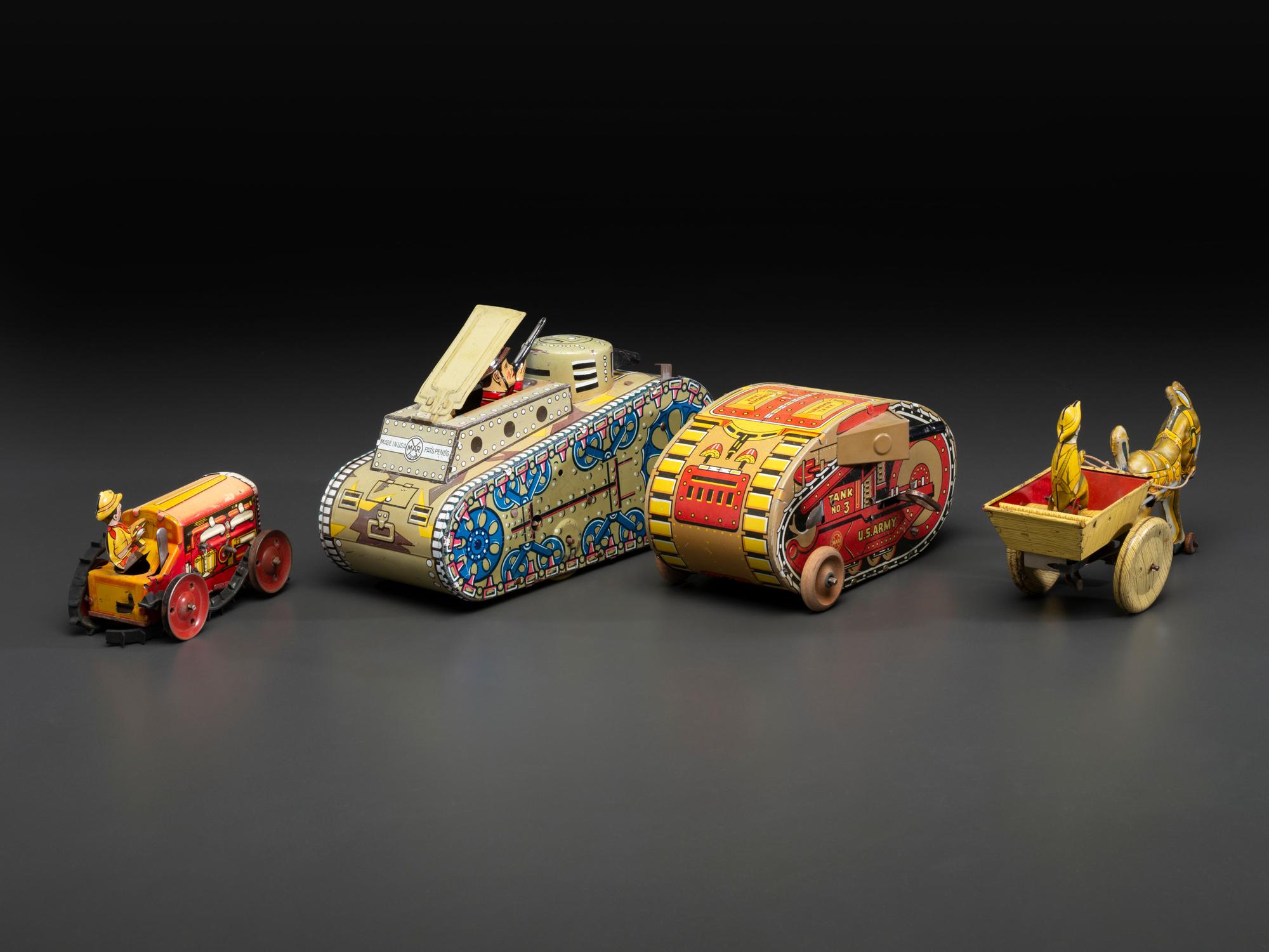 Four Marx Tin Lithograph Mechanical Toys