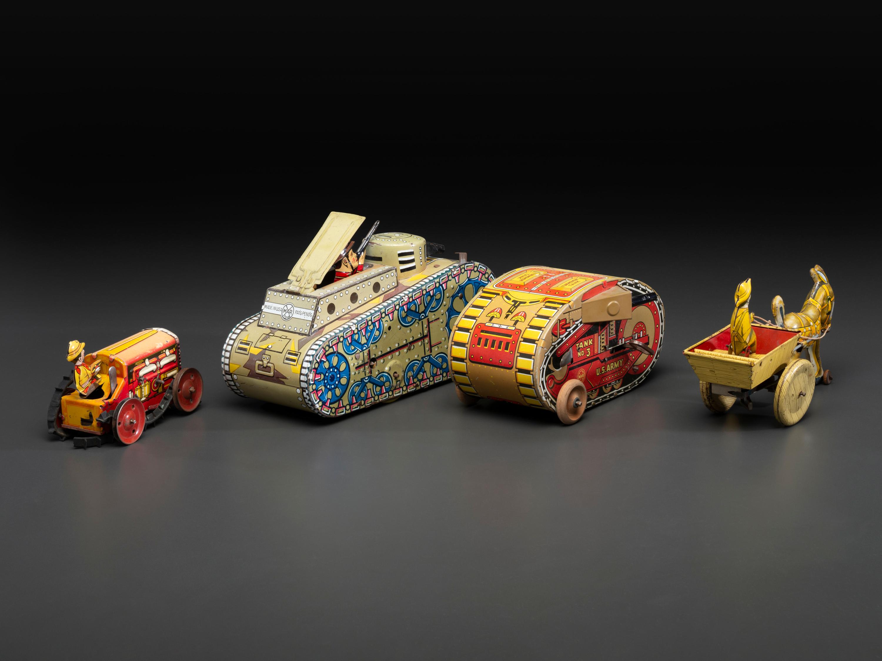 Four Marx Tin Lithograph Mechanical Toys