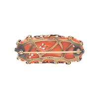 Coral and Yellow Gold Brooch