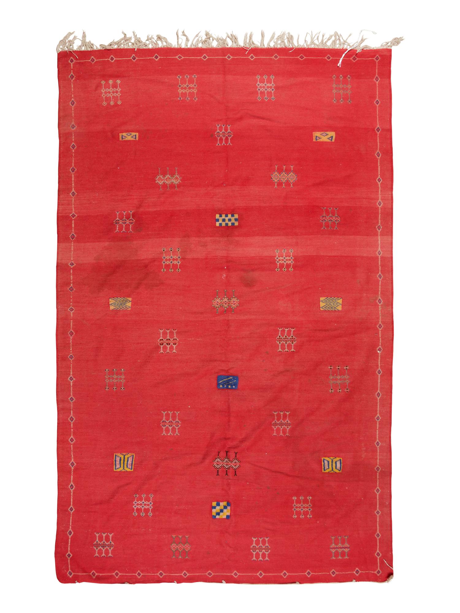 A Moroccan Kilim Wool Rug