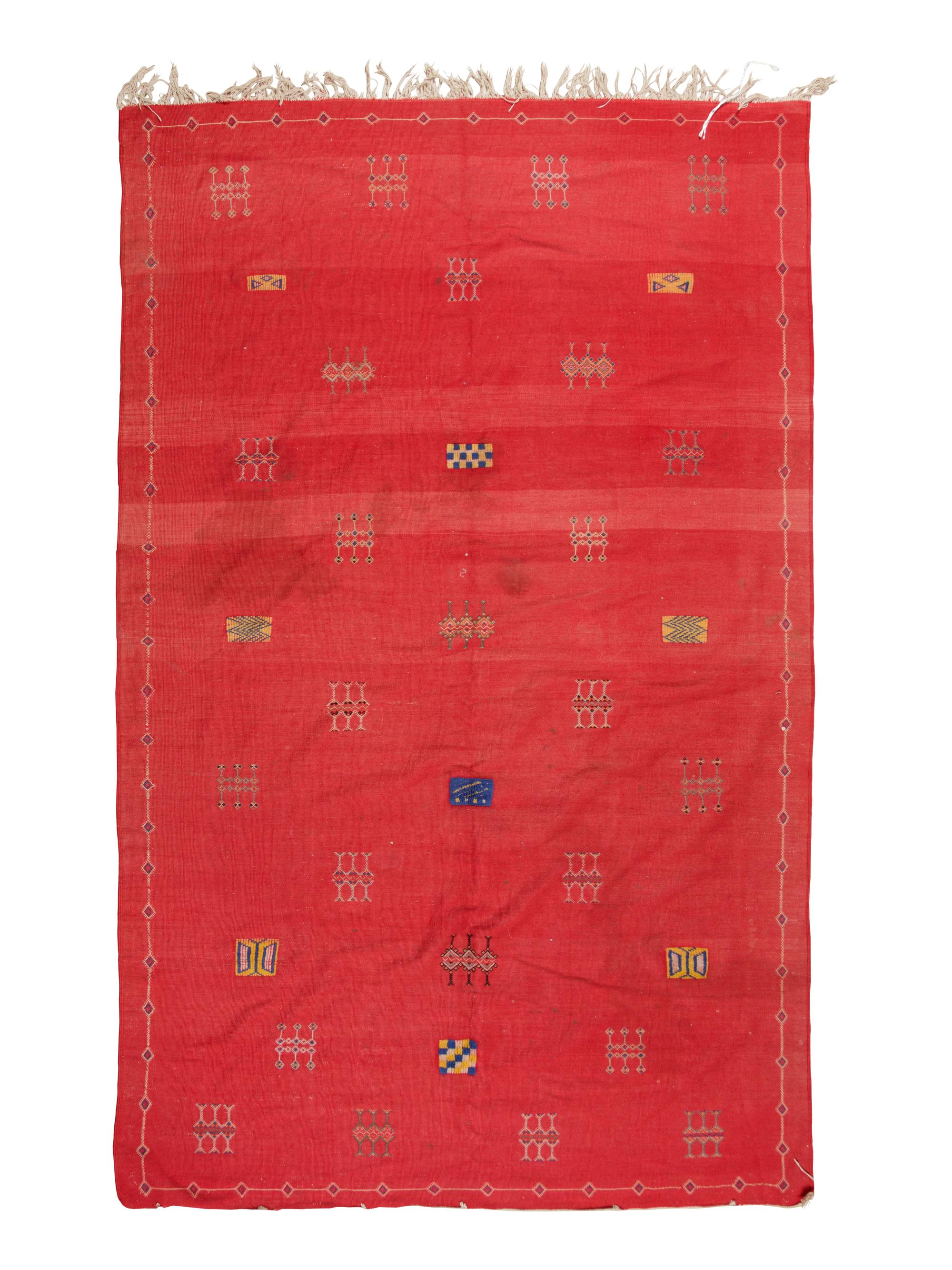 A Moroccan Kilim Wool Rug