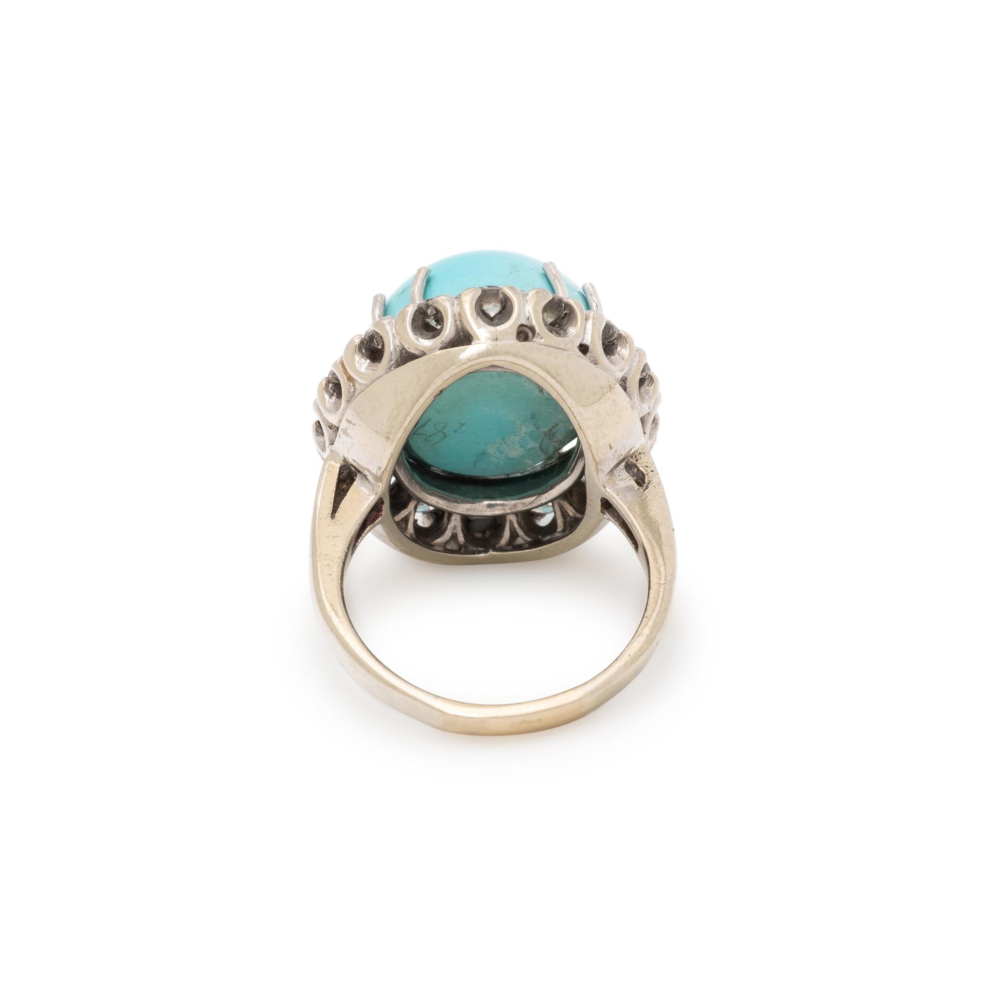 TURQUOISE AND DIAMOND RING