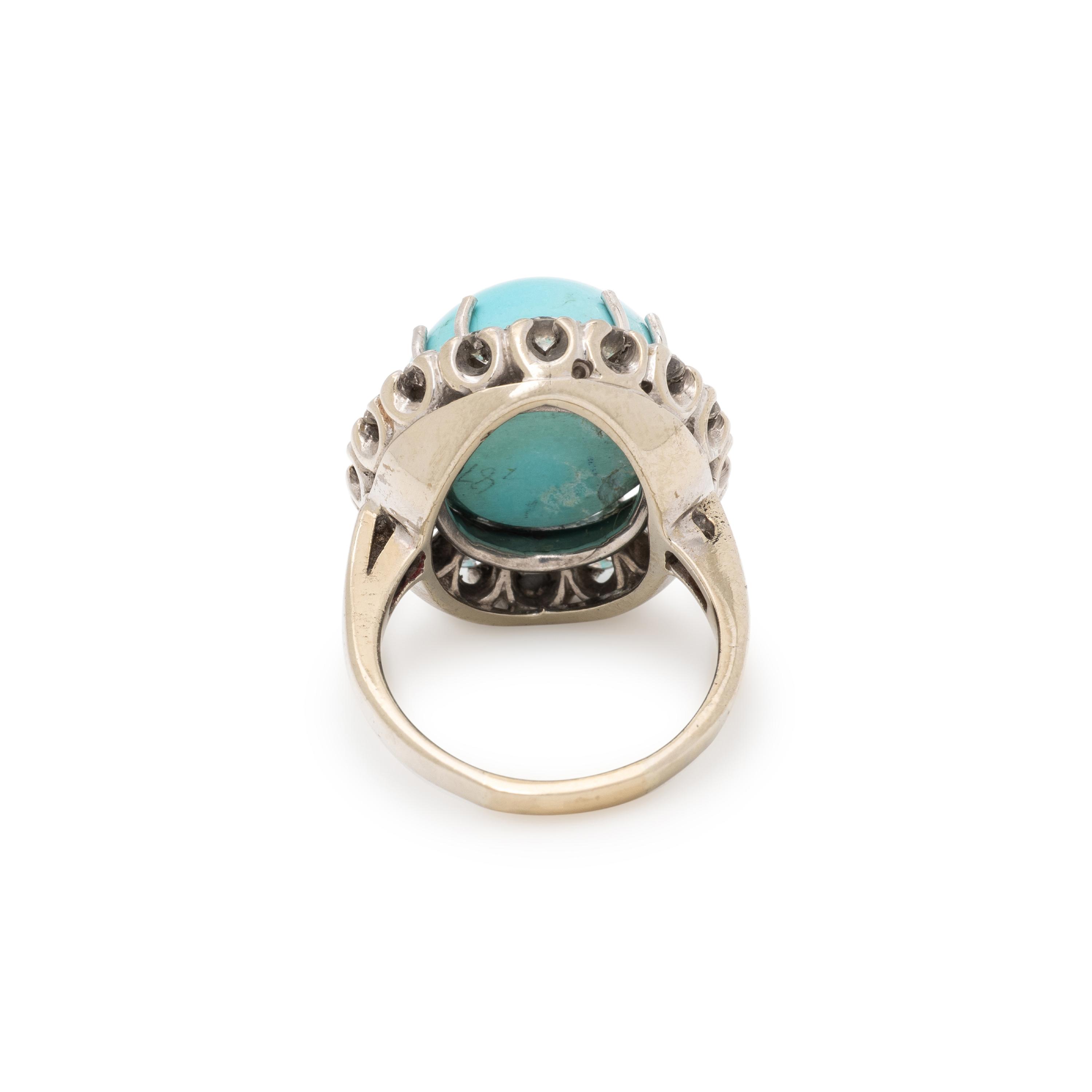TURQUOISE AND DIAMOND RING
