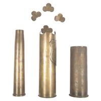 Group of Shell Casings Including WWI Trench Art