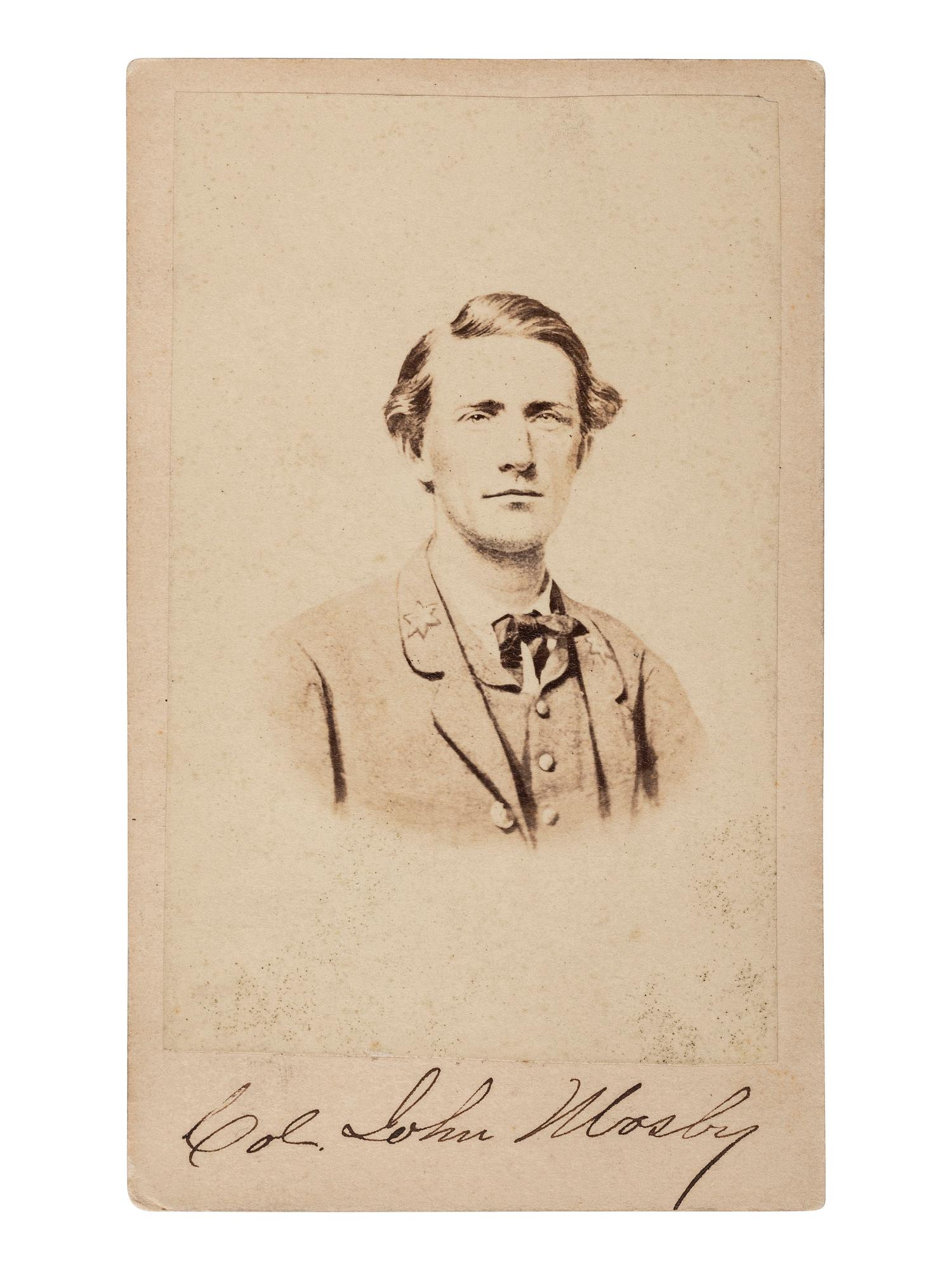 [MOSBY, JOHN S. (1833-1916)]. CDV of Mosby in major's uniform. New York: E. & H. T. Anthony, n.d.