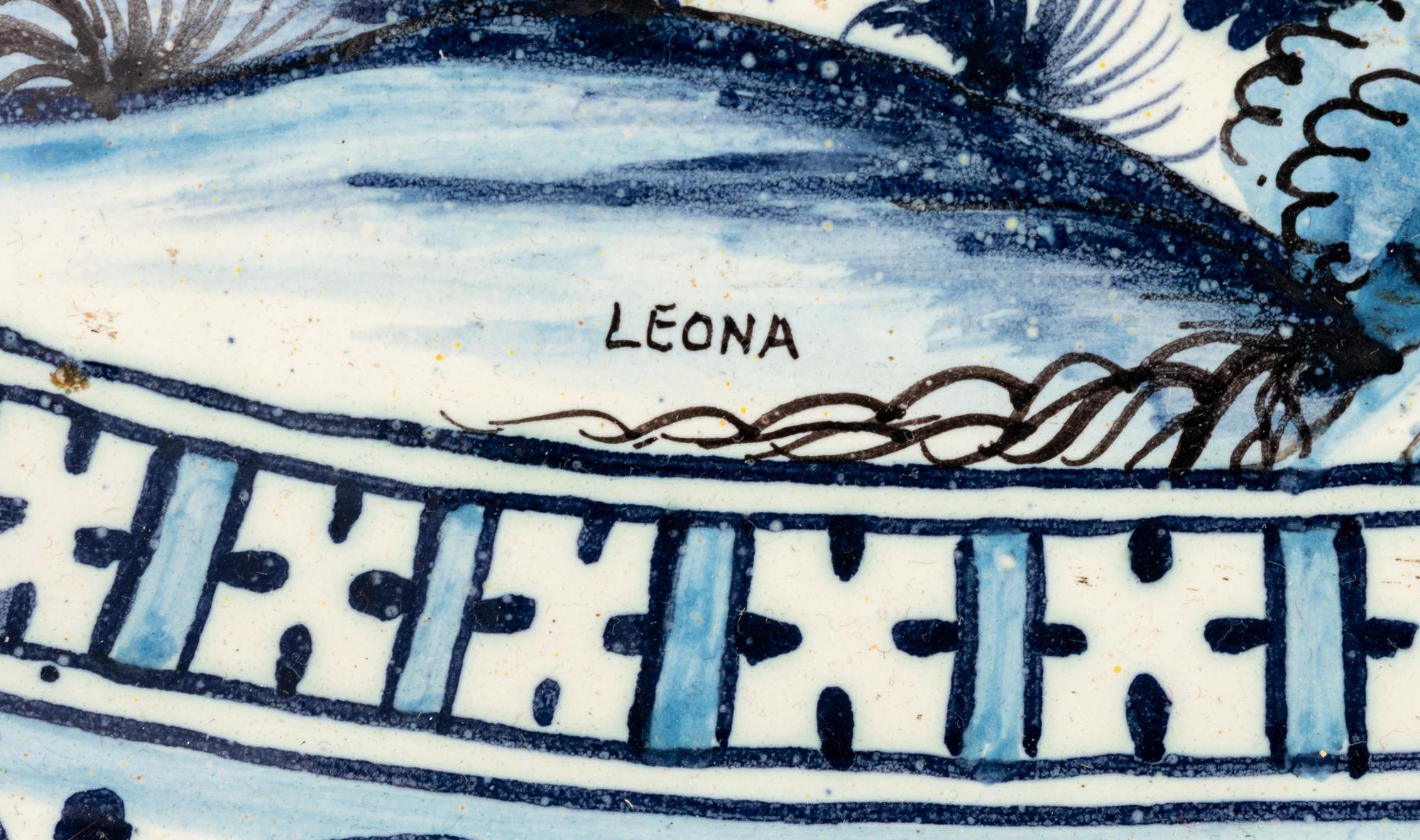 A Large Continental Faience Platter