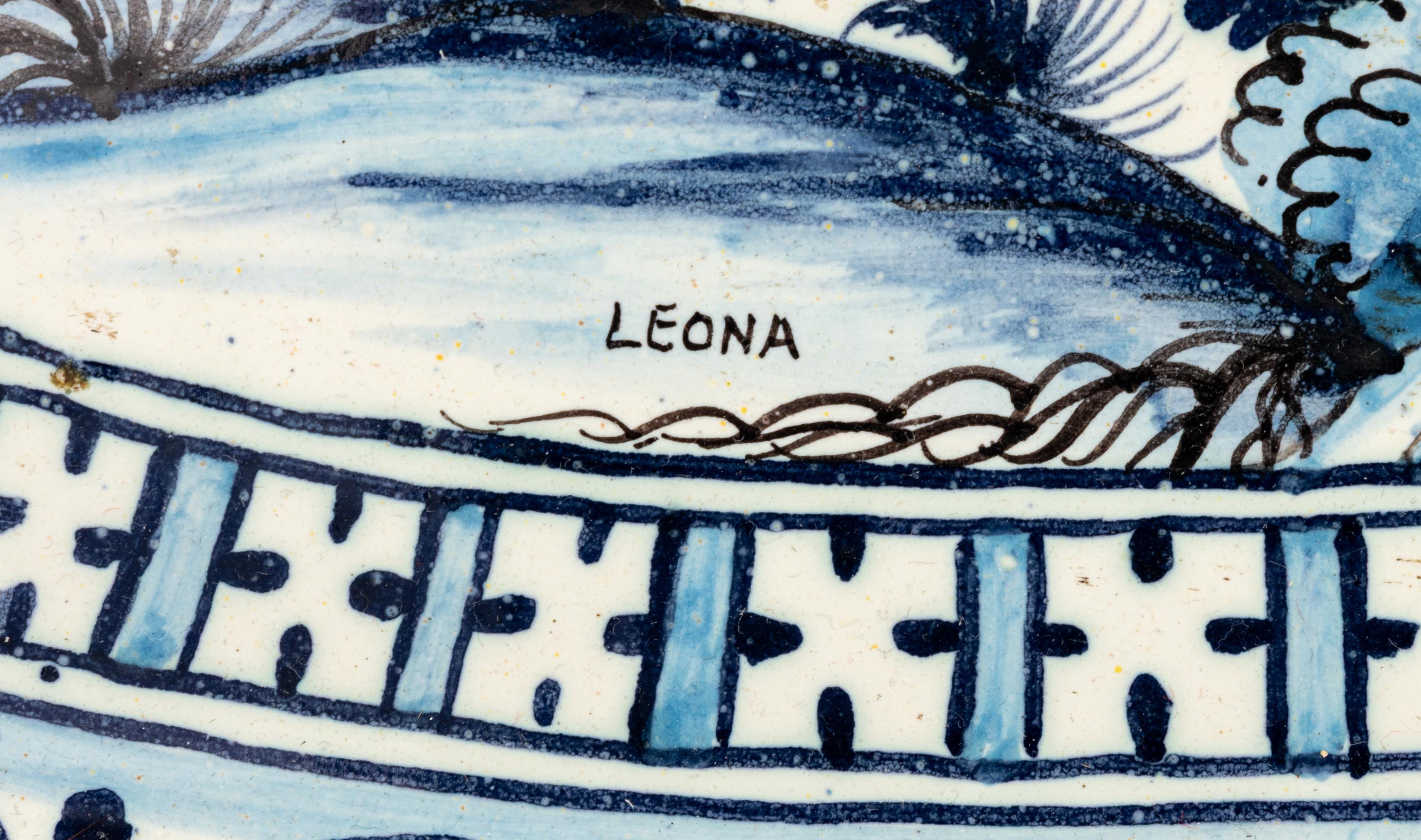 A Large Continental Faience Platter