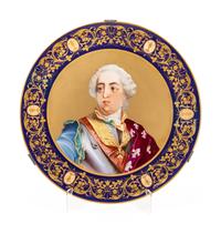 A Vienna Porcelain Charger Depicting Louis XVI