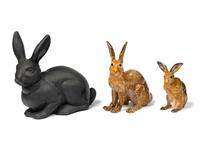 A Group of Three Ceramic Rabbits