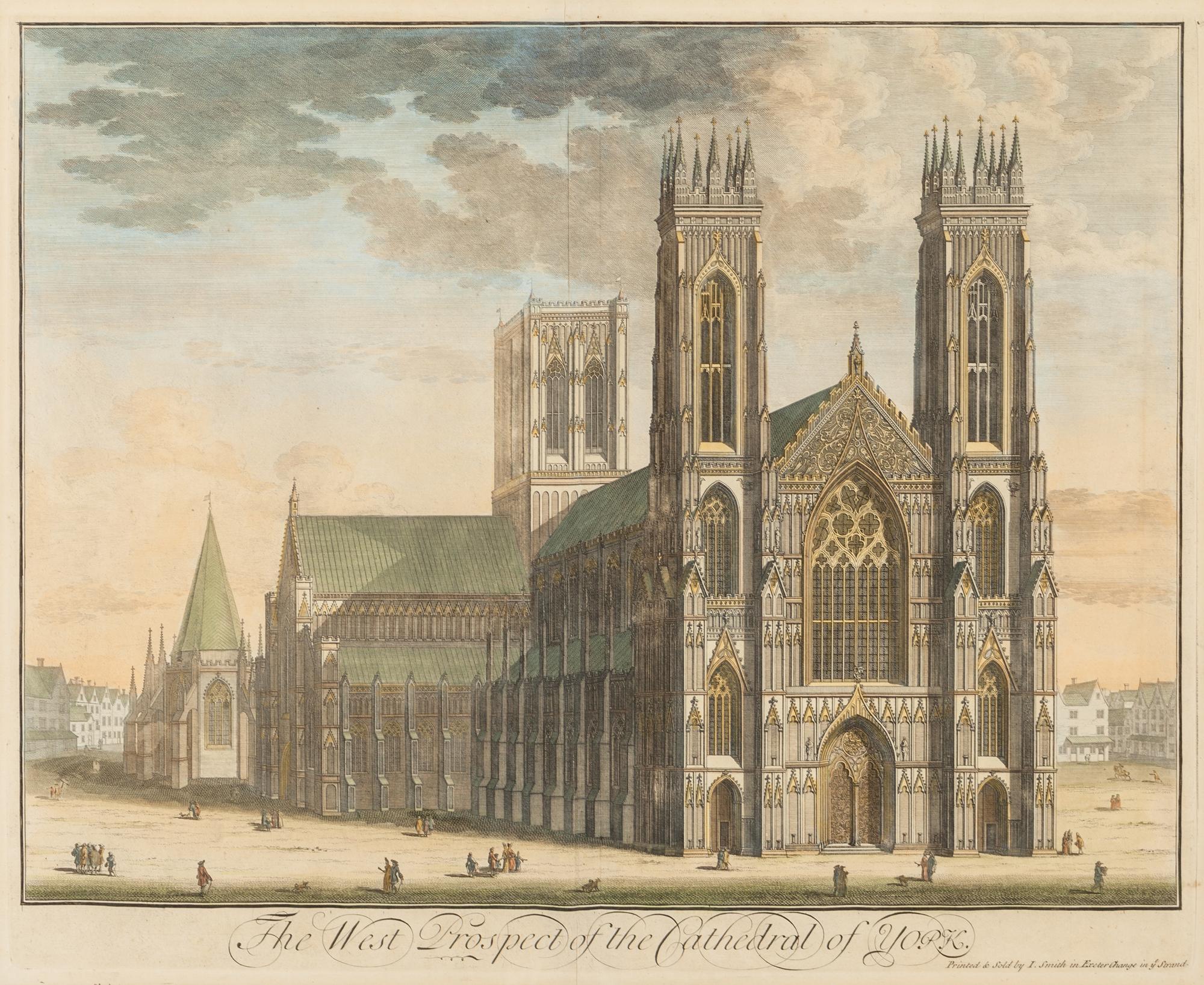 A Collection of Eighteen Hand-Colored Engravings Depicting Views of European Capitals and Famous Buildings