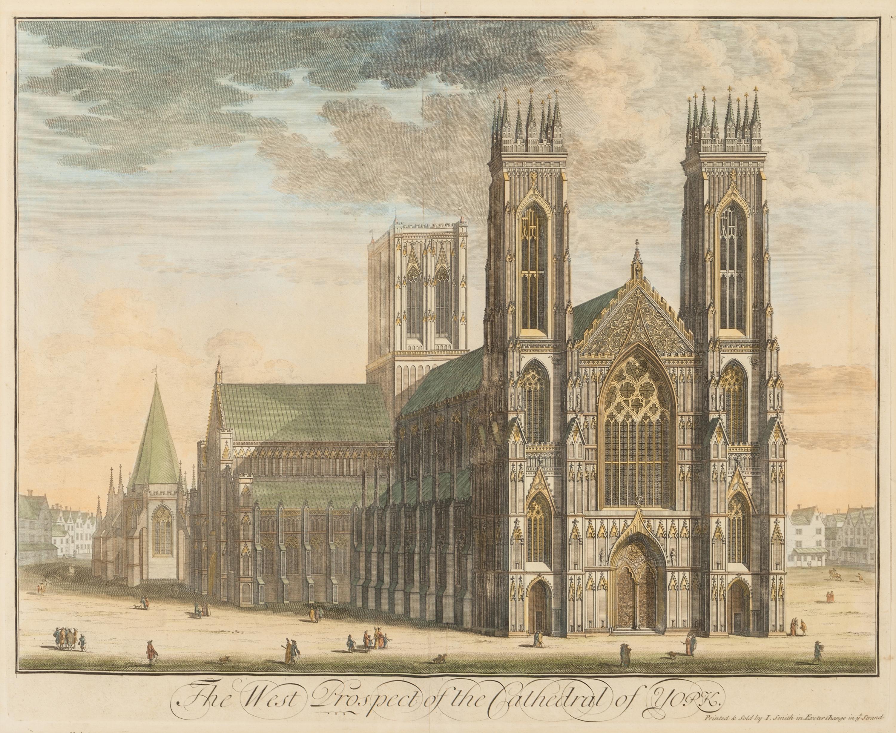 A Collection of Eighteen Hand-Colored Engravings Depicting Views of European Capitals and Famous Buildings