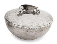 Two Swedish Silver Covered Circular Boxes