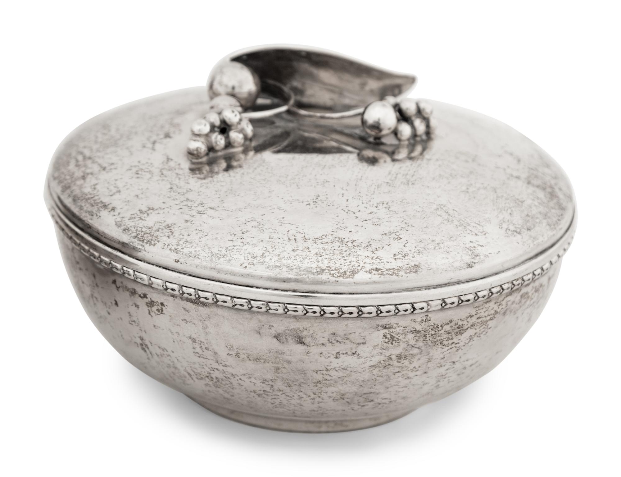 Two Swedish Silver Covered Circular Boxes