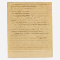 [Washington, George] Jefferson, Thomas Autograph Letter, signed