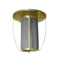 A Brass and Glass Light Fixture 19.5" W x 19.5" D x 21" H — United States, Mid-20th Century