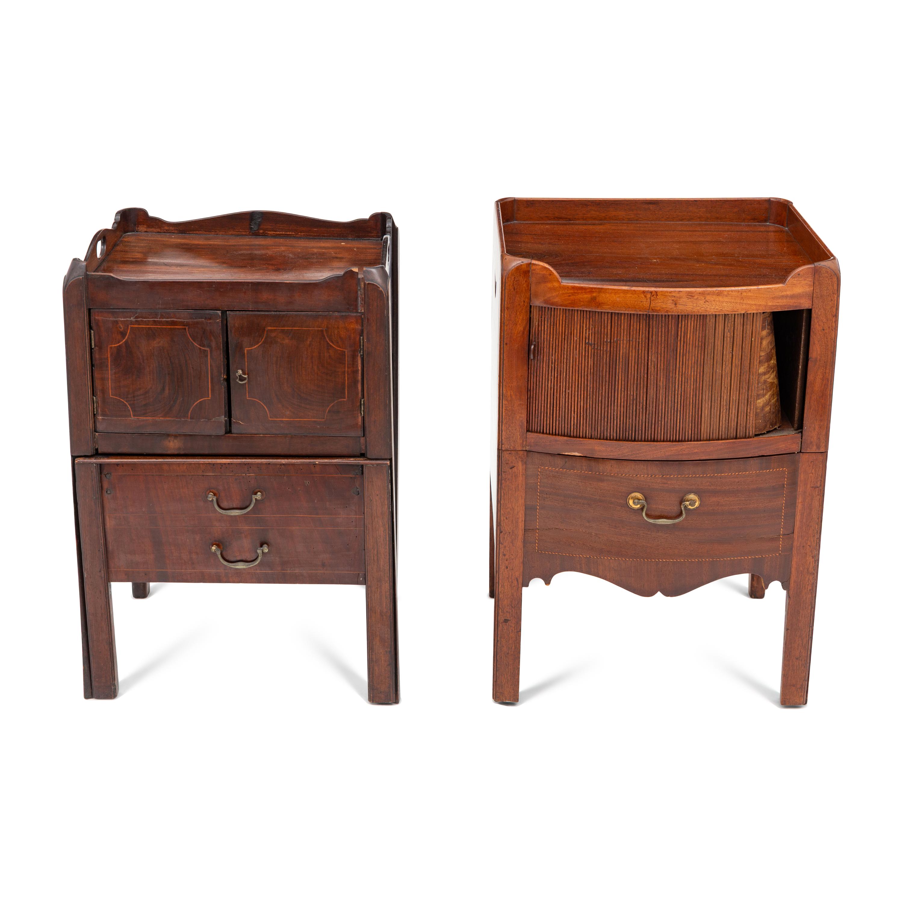 A Group of Two Georgian Mahogany Commodes
