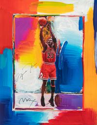 A Michael Jordan Signed Autograph Peter Max Limited Edition "The Last Shot" Lithograph (Upper Deck Authenticated)