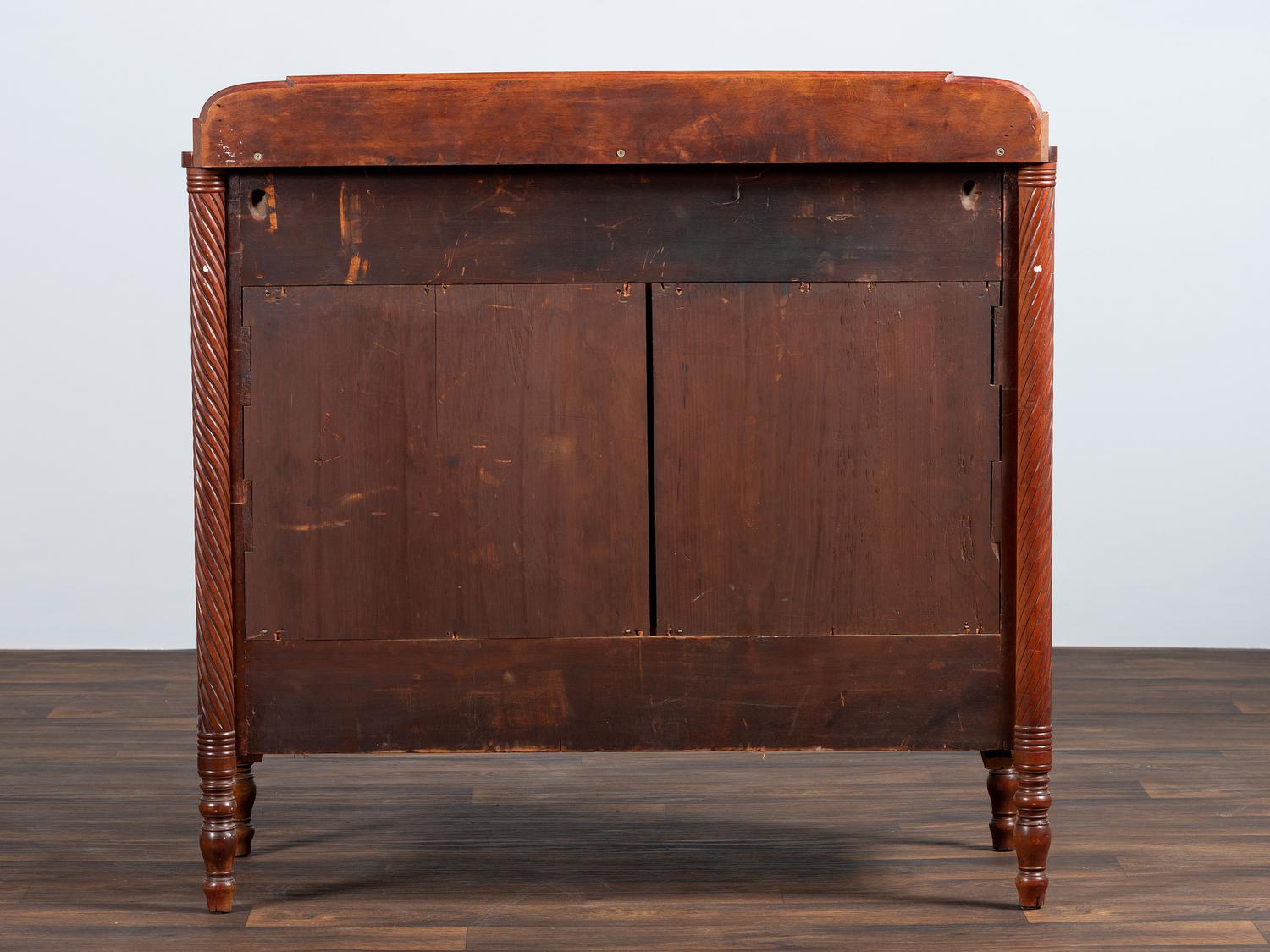 A Federal Bird's-Eye Maple and Mahogany Chest of Drawers
