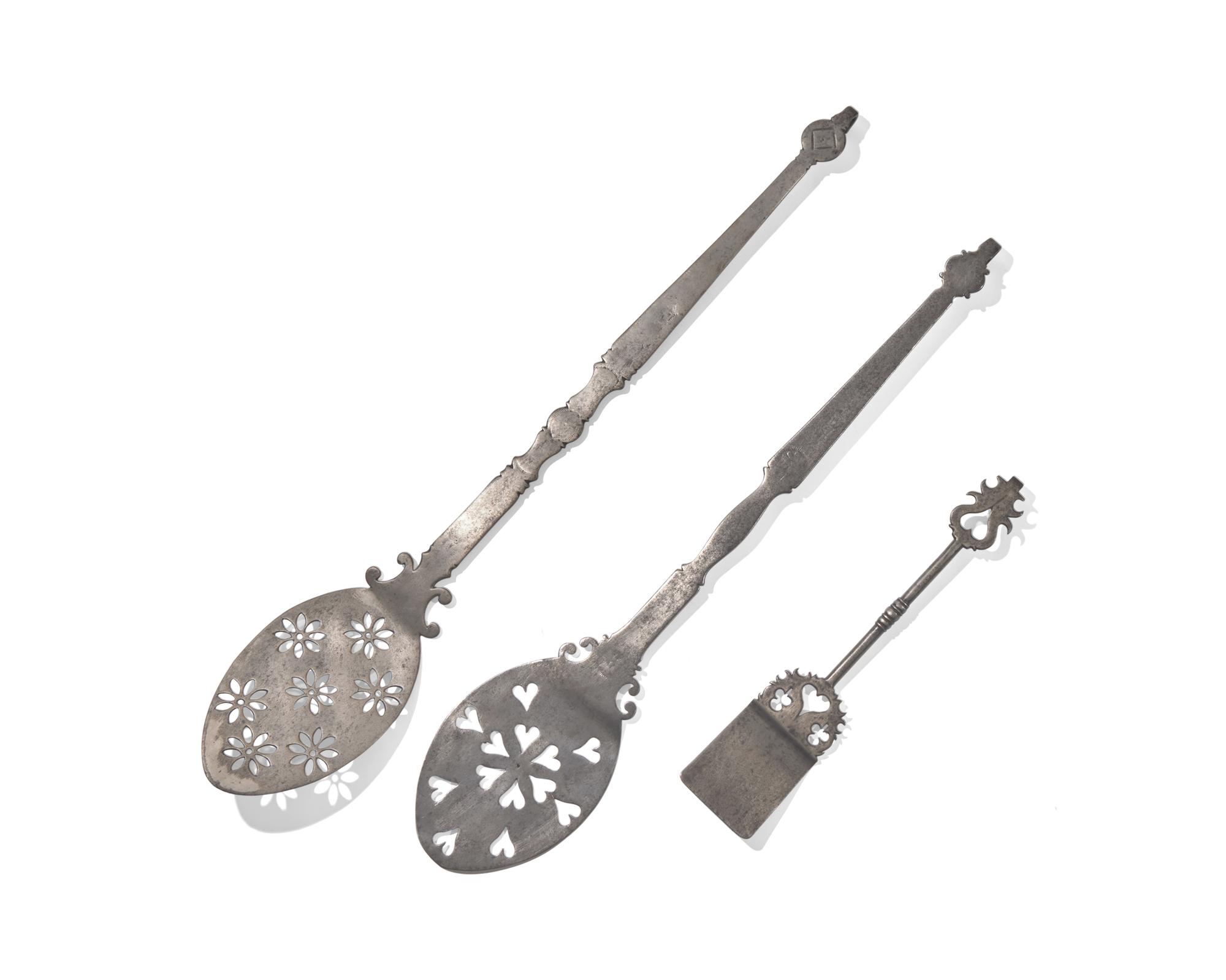 A Group of Three Wrought Iron Kitchen Implements, French or Flemish, 18th Century