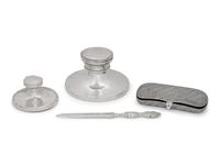 A Group of Four Silver Desk Articles