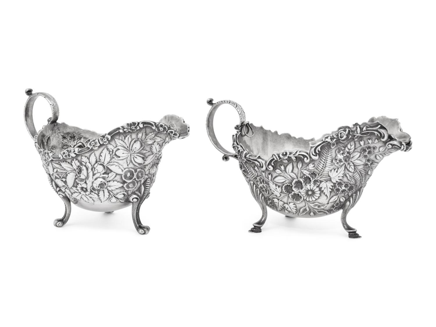 Two American Silver Sauce Boats