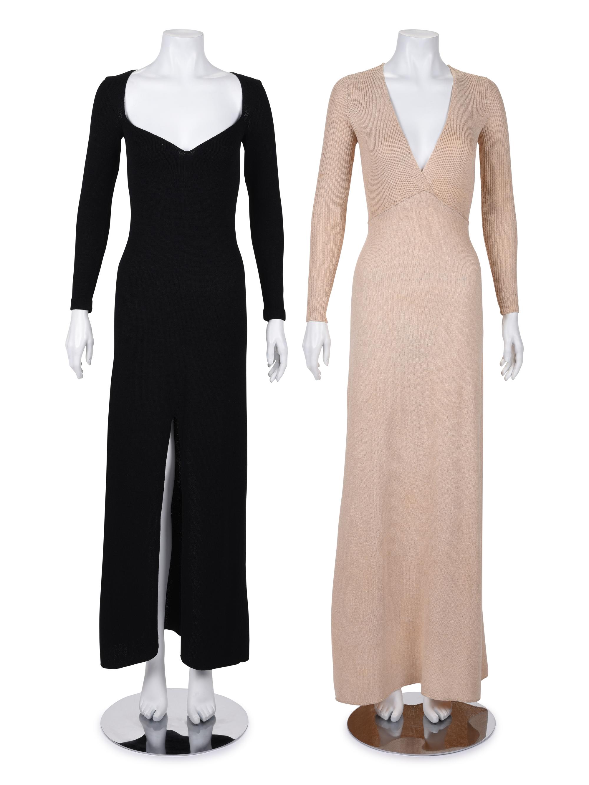 Two Adolfo Knit Dresses, 1970s