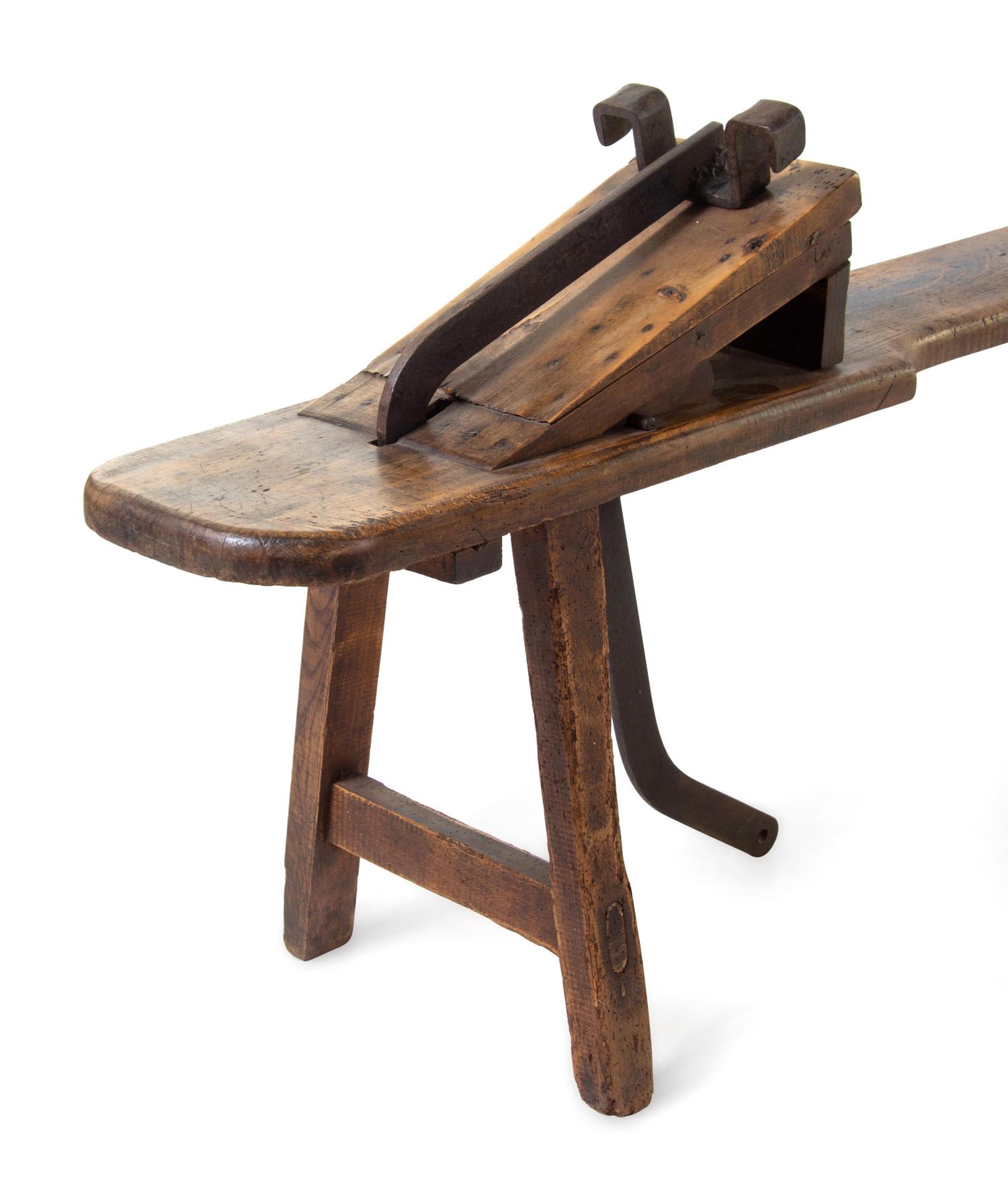 An American Iron Mounted Work Bench