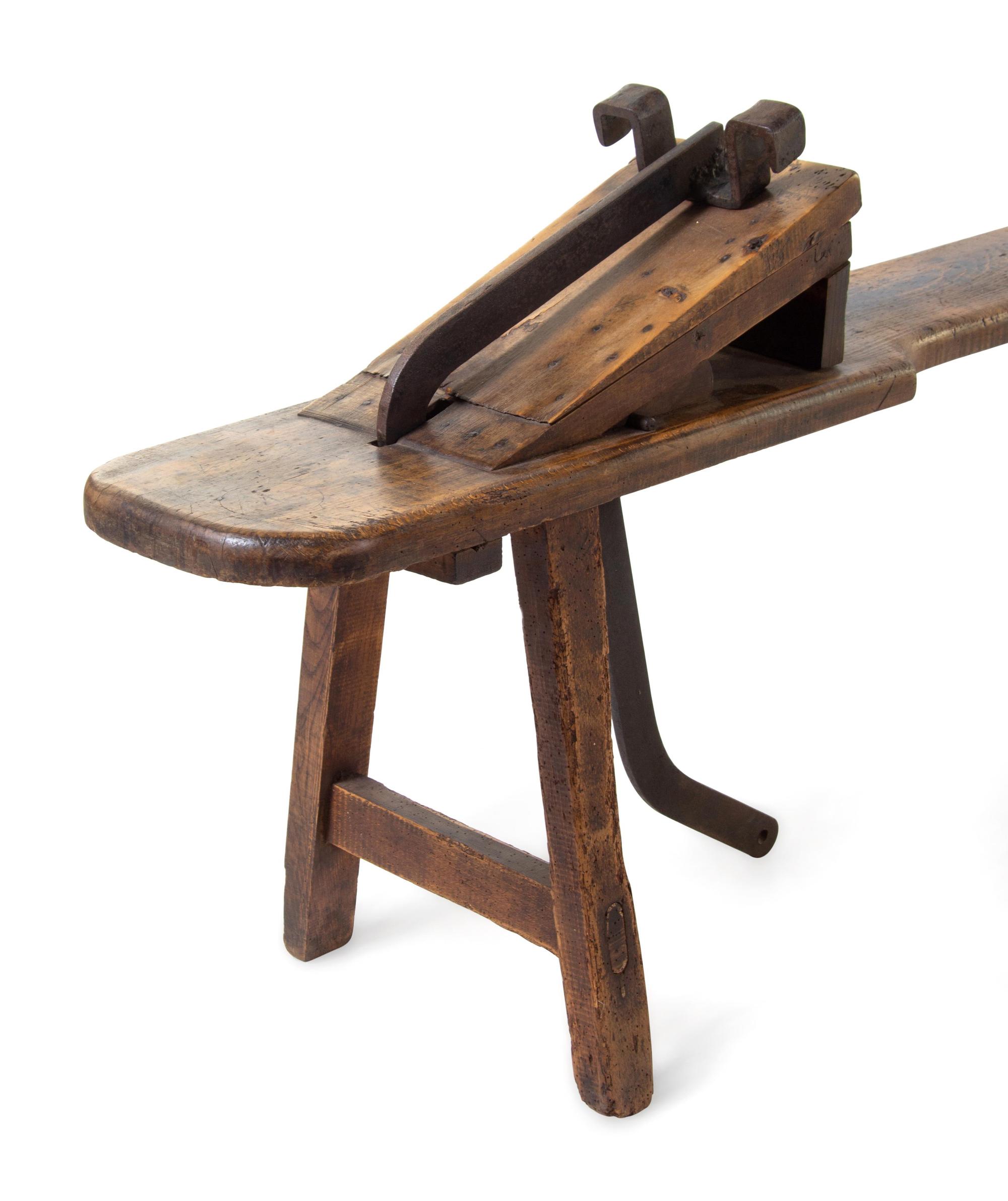 An American Iron Mounted Work Bench