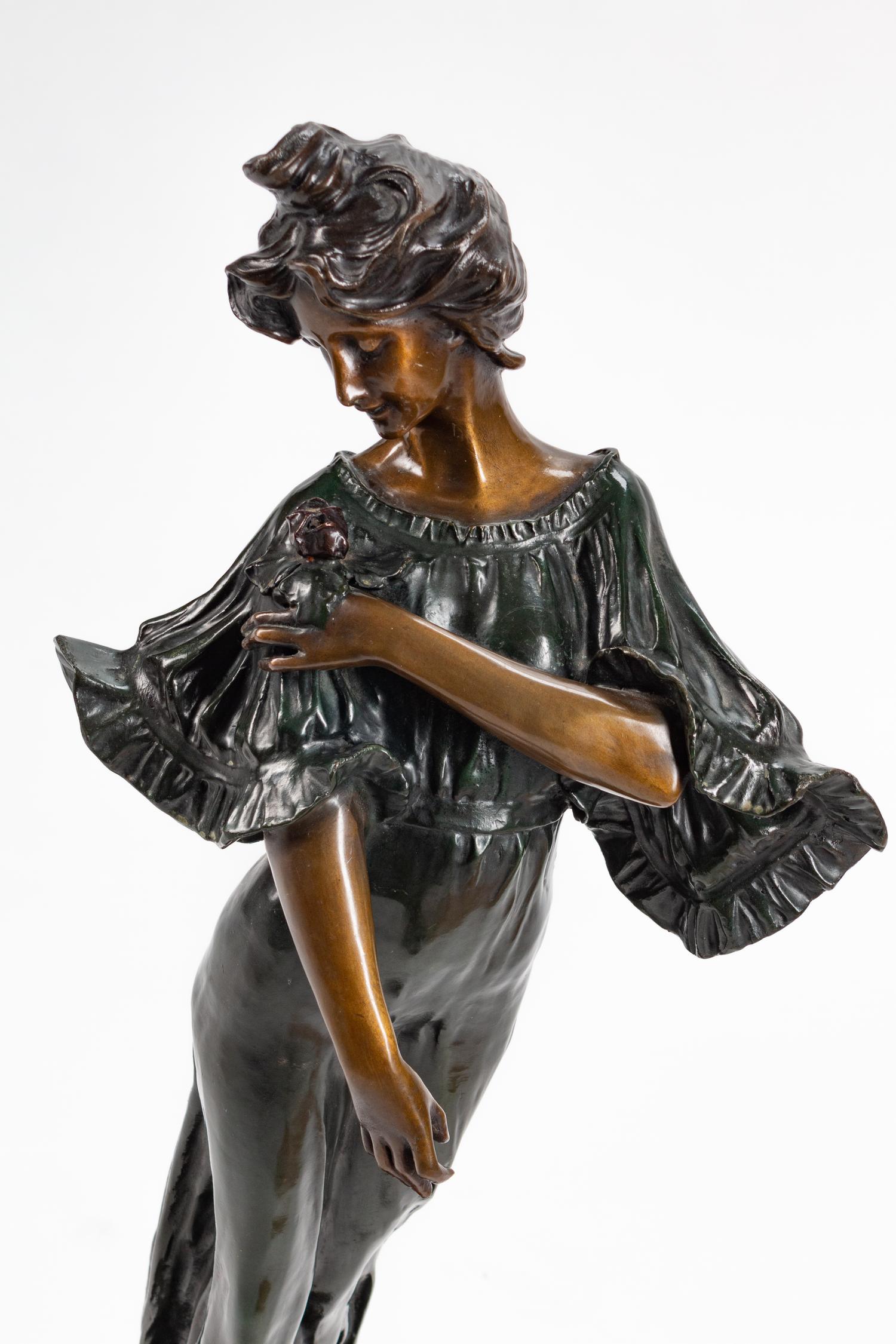 A Patinated Bronze Figure: Flora — 20TH CENTURY