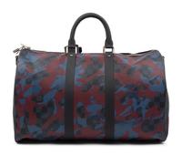 Louis Vuitton Limited Edition Keepall Bandoulière 45 in Damier Cobalt Coated Canvas, Camouflage Bordeaux, Fall Winter 2016
