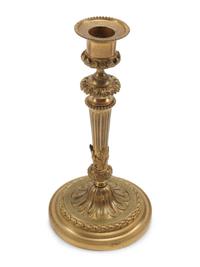 Three Pairs of French Gilt Bronze Candlesticks
