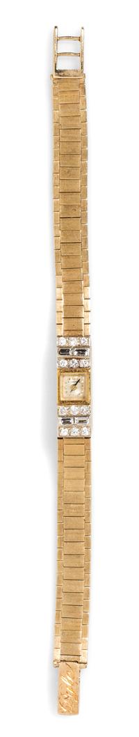 A Vintage 18 Karat Yellow Gold and Diamond Wristwatch, Blancpain, 15.80 dwts.