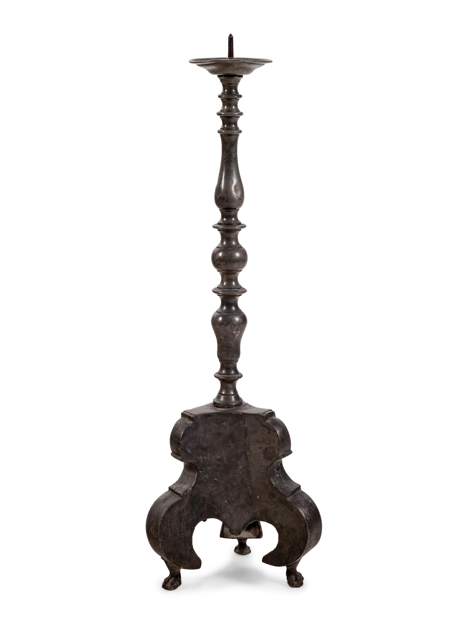 A Continental Pewter Pricket Stick