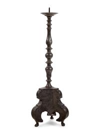 A Continental Pewter Pricket Stick