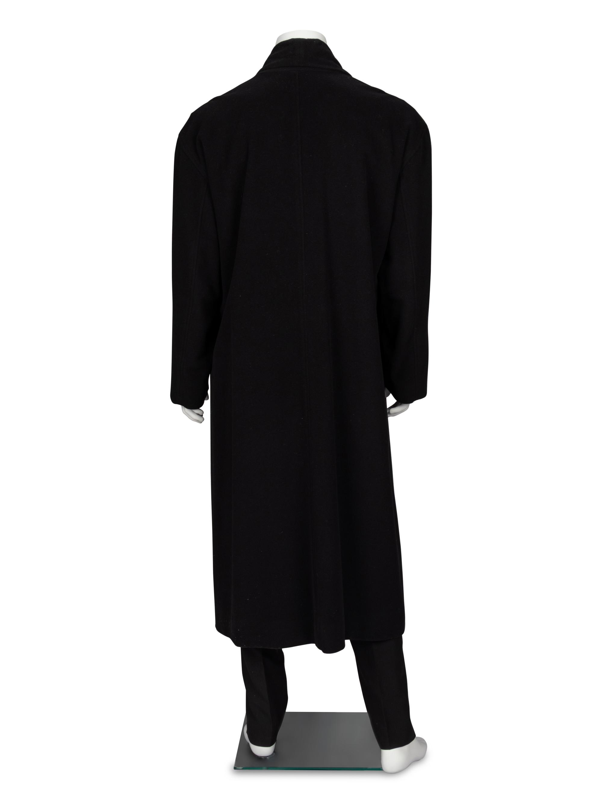 Issey Miyake, Shawl Collar Black Wool Coat