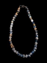A Roman Blue Glass Necklace with Eye Beads