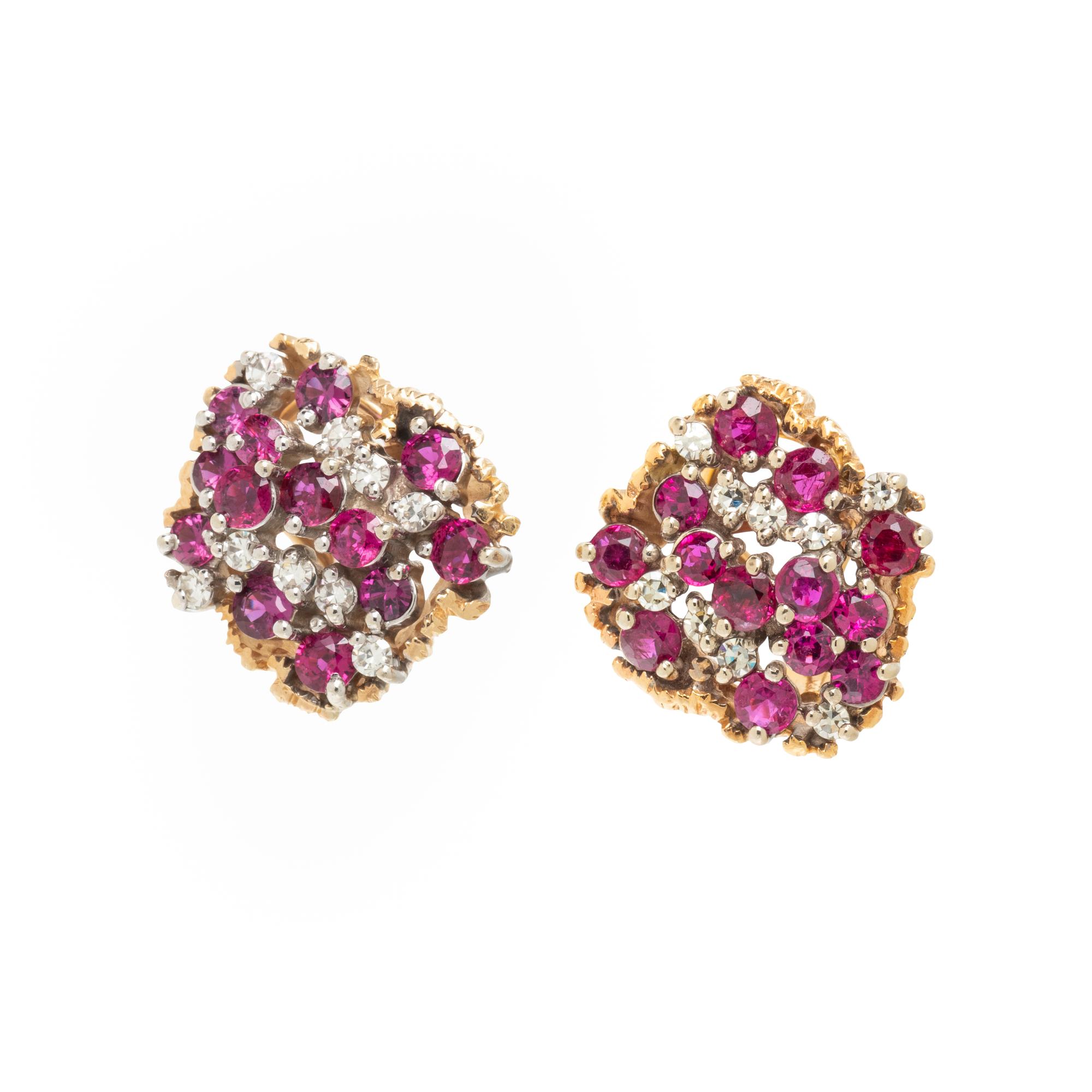 RUBY AND DIAMOND EARRINGS