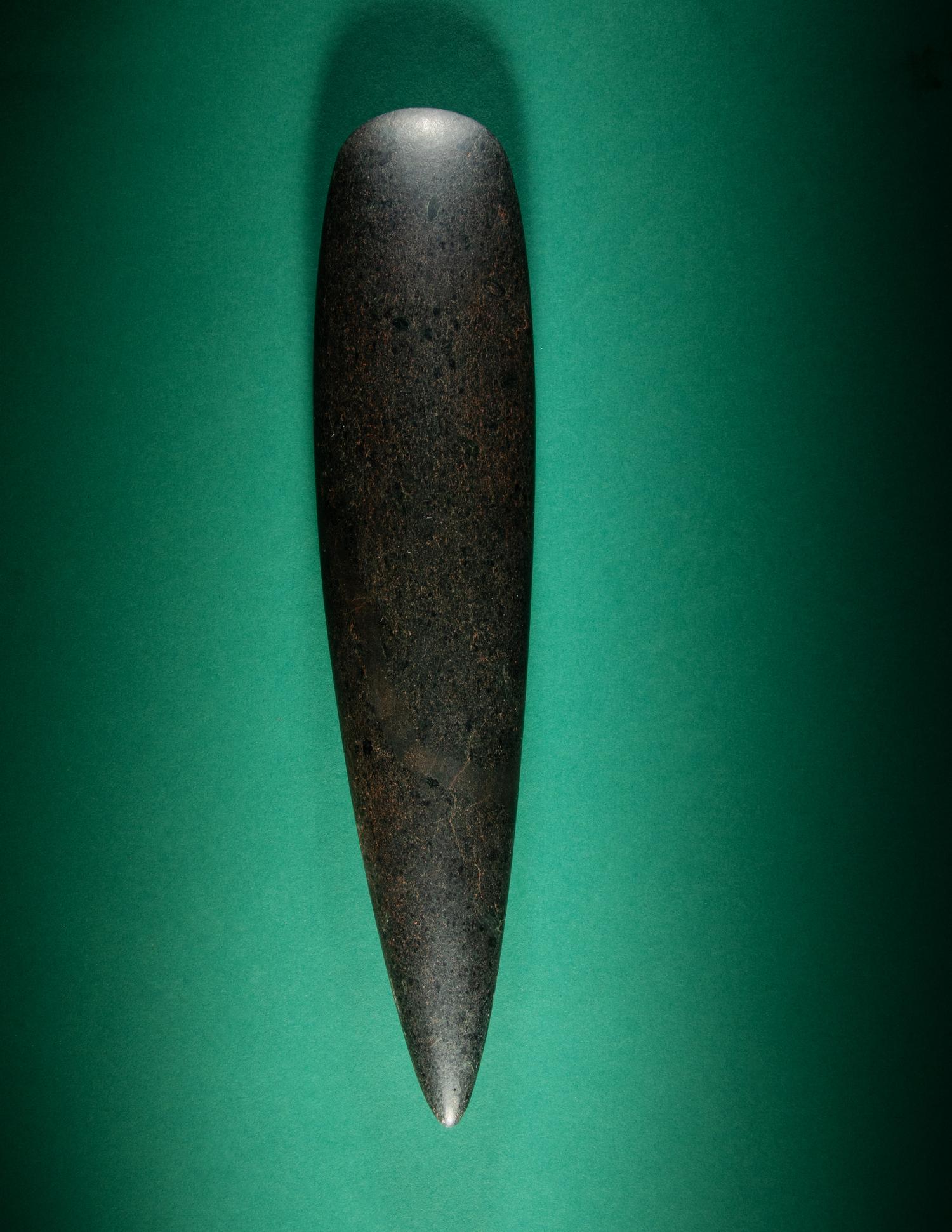 A Large Maya Hardstone Celt