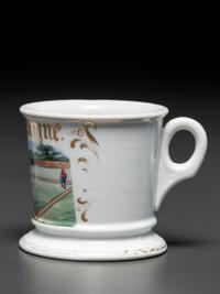 A Baseball Player's Porcelain Occupational Shaving Mug