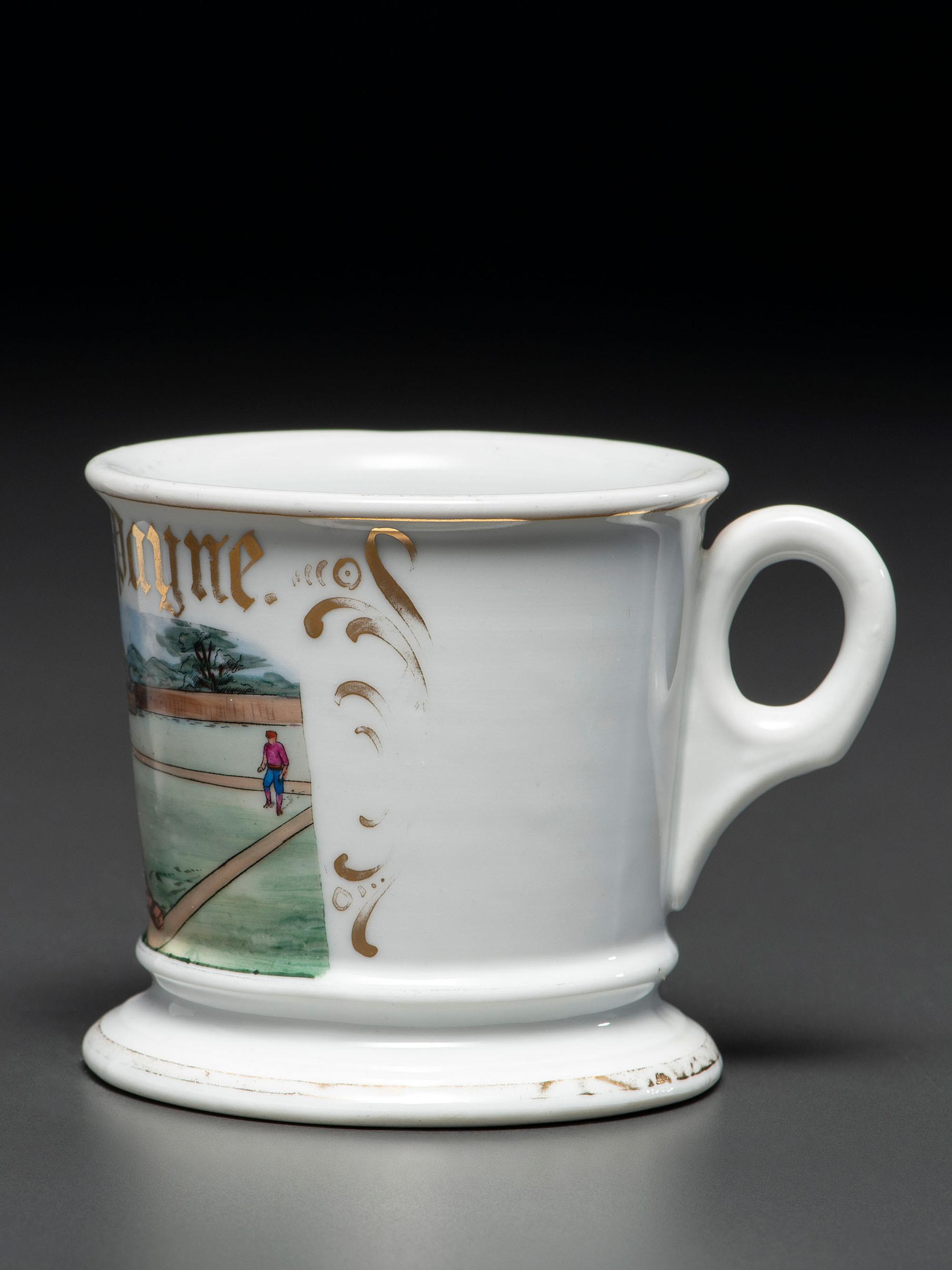 A Baseball Player's Porcelain Occupational Shaving Mug
