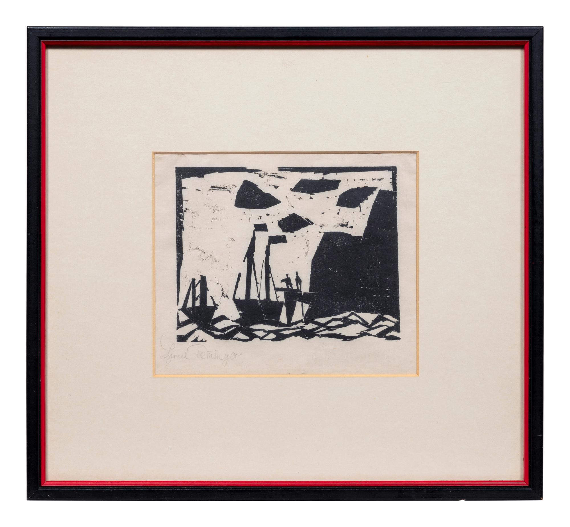 Schiffe am Felsenstrand ( Ships along a rocky coast)